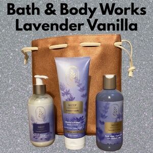 Lavender Vanilla Set of 3 Full Size PLUS Decorative Bath & Body Works Bag